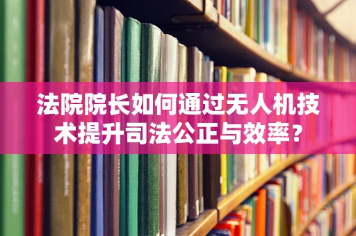 法院院长如何通过无人机技术提升司法公正与效率？