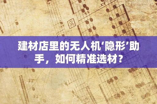 建材店里的无人机‘隐形’助手，如何精准选材？