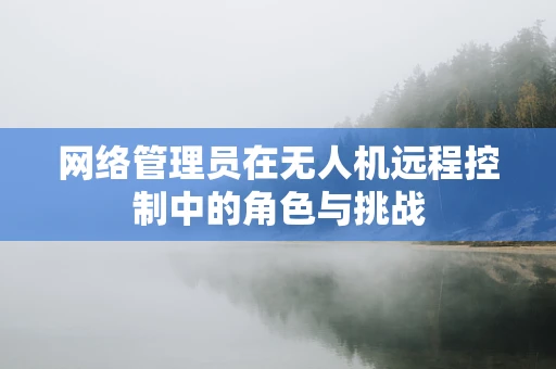 网络管理员在无人机远程控制中的角色与挑战