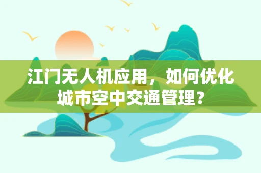 江门无人机应用，如何优化城市空中交通管理？