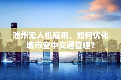 池州无人机应用，如何优化城市空中交通管理？