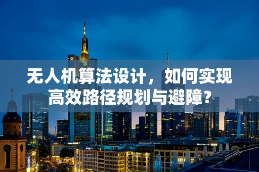 无人机算法设计，如何实现高效路径规划与避障？