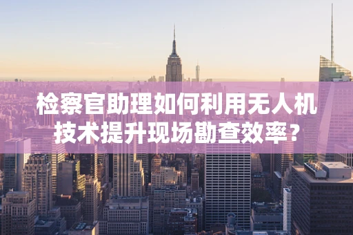 检察官助理如何利用无人机技术提升现场勘查效率？