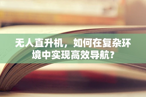 无人直升机，如何在复杂环境中实现高效导航？
