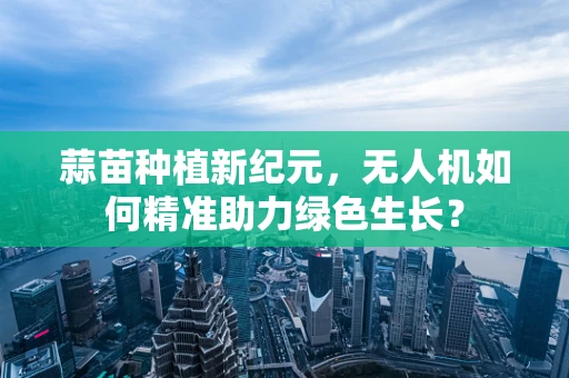 蒜苗种植新纪元，无人机如何精准助力绿色生长？