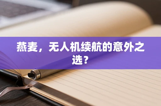 燕麦，无人机续航的意外之选？