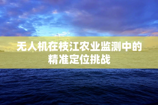 无人机在枝江农业监测中的精准定位挑战