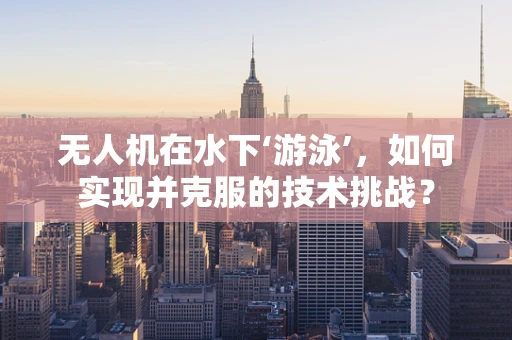 无人机在水下‘游泳’，如何实现并克服的技术挑战？
