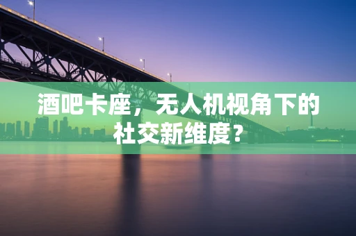 酒吧卡座，无人机视角下的社交新维度？
