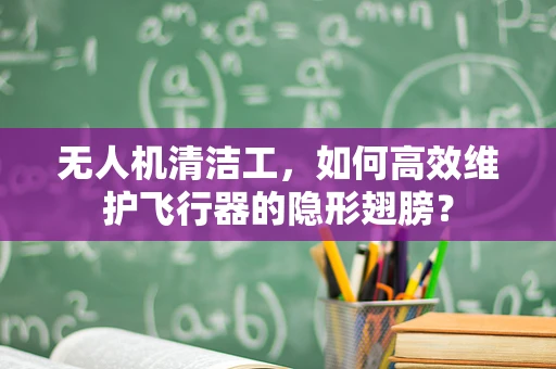 无人机清洁工，如何高效维护飞行器的隐形翅膀？