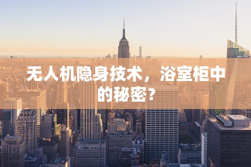 无人机隐身技术，浴室柜中的秘密？