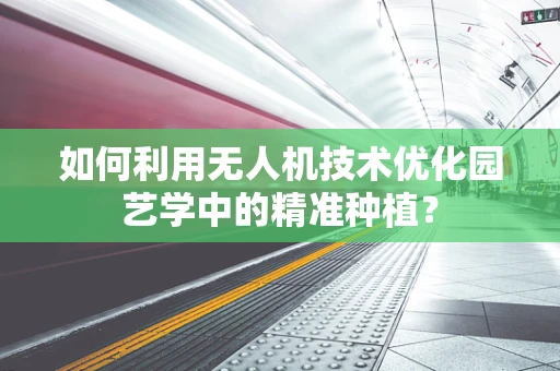 如何利用无人机技术优化园艺学中的精准种植？