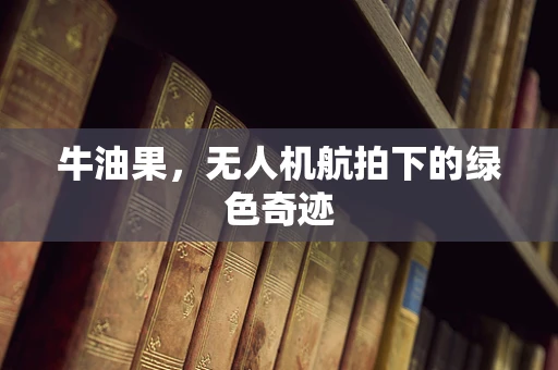 牛油果，无人机航拍下的绿色奇迹