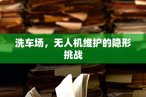 洗车场，无人机维护的隐形挑战