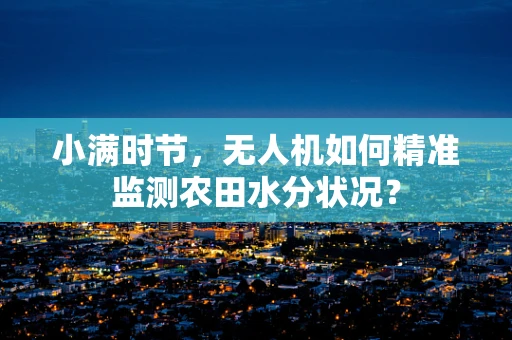 小满时节，无人机如何精准监测农田水分状况？