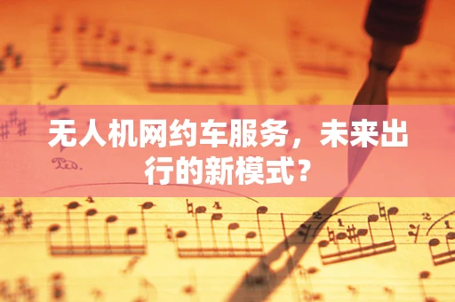 无人机网约车服务，未来出行的新模式？