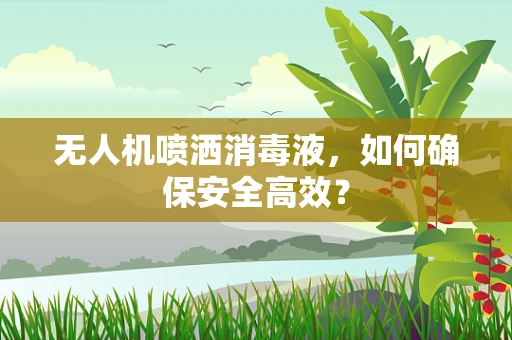 无人机喷洒消毒液，如何确保安全高效？