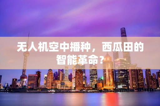 无人机空中播种，西瓜田的智能革命？