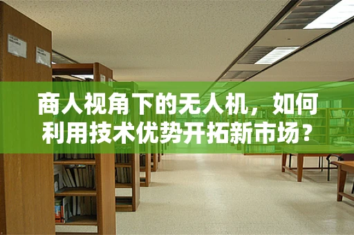 商人视角下的无人机，如何利用技术优势开拓新市场？