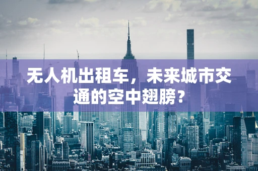 无人机出租车，未来城市交通的空中翅膀？