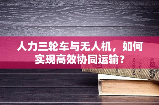 人力三轮车与无人机，如何实现高效协同运输？