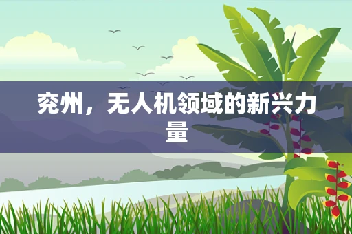 兖州，无人机领域的新兴力量