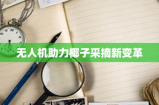 无人机助力椰子采摘新变革