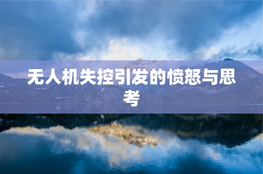 无人机失控引发的愤怒与思考