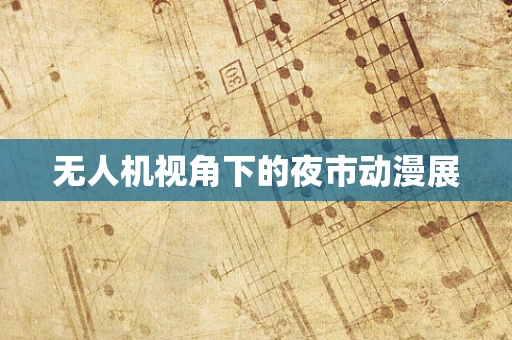 无人机视角下的夜市动漫展