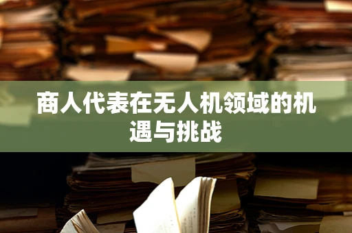 商人代表在无人机领域的机遇与挑战