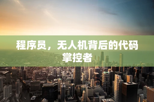 程序员，无人机背后的代码掌控者