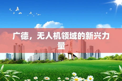 广德，无人机领域的新兴力量