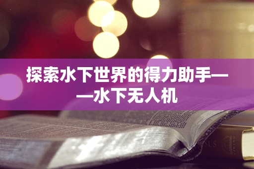 探索水下世界的得力助手——水下无人机