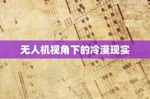 无人机视角下的冷漠现实
