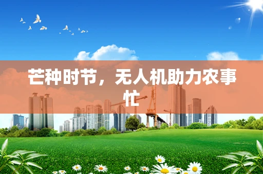 芒种时节，无人机助力农事忙