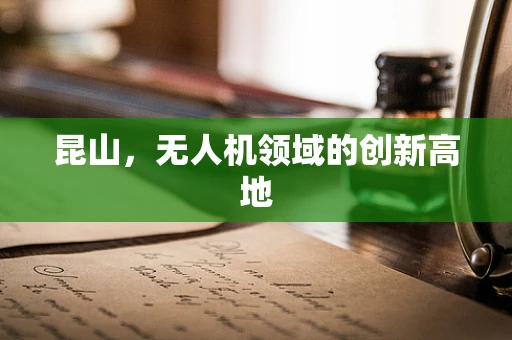 昆山，无人机领域的创新高地