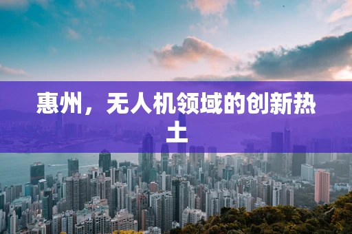 惠州，无人机领域的创新热土