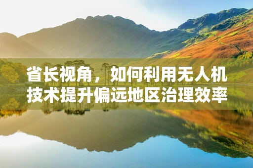 省长视角，如何利用无人机技术提升偏远地区治理效率？