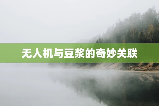 无人机与豆浆的奇妙关联