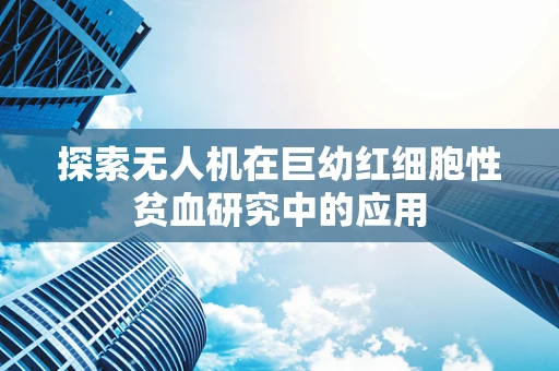 探索无人机在巨幼红细胞性贫血研究中的应用