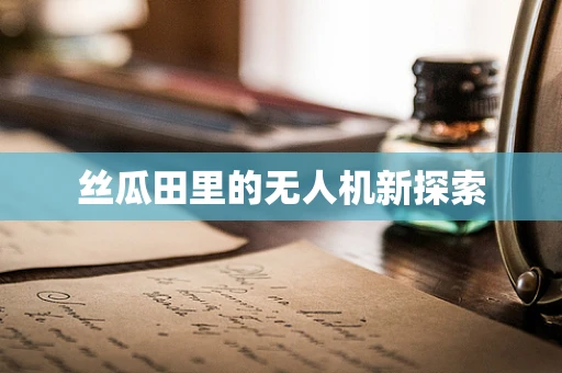 丝瓜田里的无人机新探索