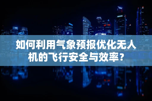 如何利用气象预报优化无人机的飞行安全与效率？