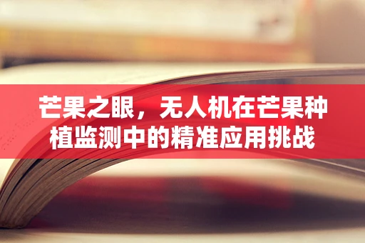芒果之眼，无人机在芒果种植监测中的精准应用挑战