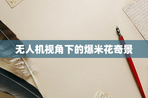 无人机视角下的爆米花奇景