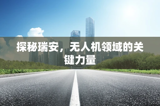探秘瑞安，无人机领域的关键力量