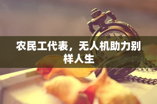 农民工代表，无人机助力别样人生