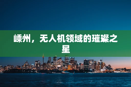 嵊州，无人机领域的璀璨之星