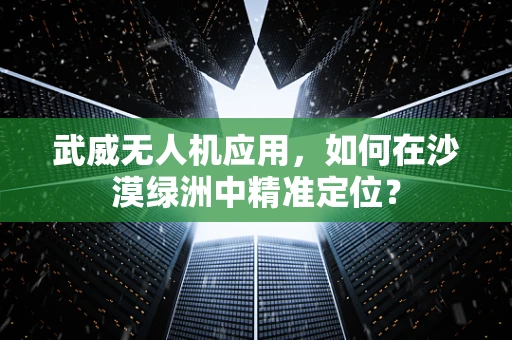 武威无人机应用，如何在沙漠绿洲中精准定位？