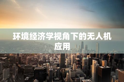 环境经济学视角下的无人机应用