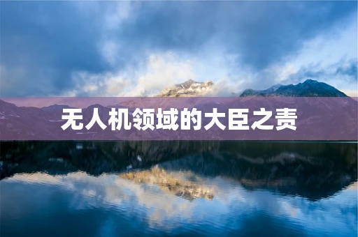 无人机领域的大臣之责